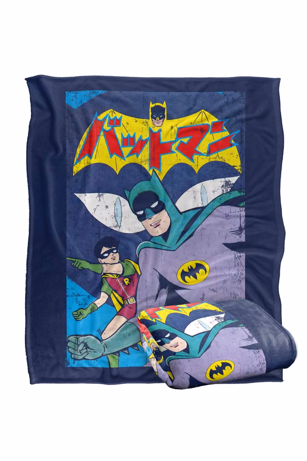 Warner Bros. Batman and Robin Kanji Large Eyes Super Soft Fleece Throw Blanket, Multicolour, W: 152 cm, D: 127 cm – 7