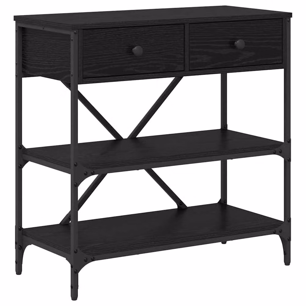 Berkfield Home Traditional Console Table in Black Oak, W/D/H: 75 x 34.5 x 75 cm – 3
