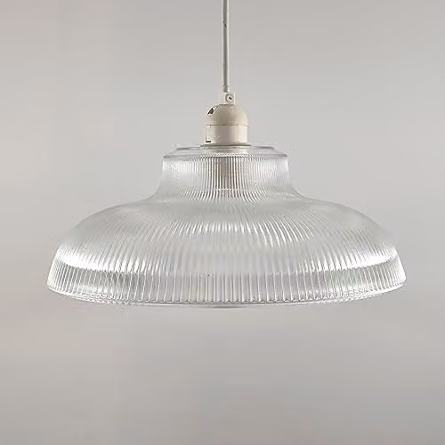 CGC Lighting Jacinta Modern Transparent Glass Dome Lampshade with Reducer Ring W/D/H: 30 x 30 x 12 cm – 2