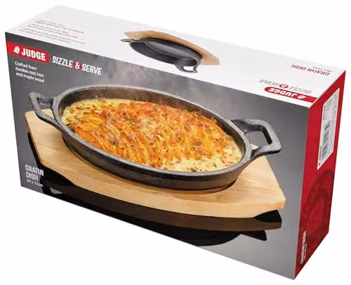 Judge Black Cast Iron Rectangular Gratin Dish, W: 20 cm, D: 14 cm – 5