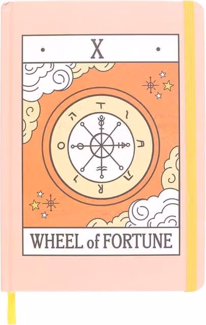 Something Different The Wheel Of Fortune Tarot A5 Hardcover Notebook, Multicoloured