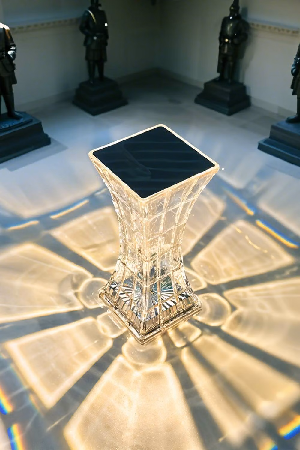 Living and Home Crystal Diamond RGB LED Table Lamp with Remote Control, Clear, W/D/H: 18.5 x 8.5 x 8.5 cm – 2