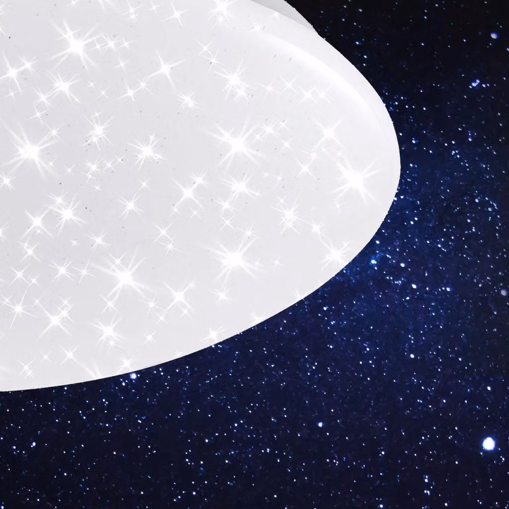 Briloner White LED Ceiling Light with Star Effect, IP44, 12W, 1200 Lumens, 4000K, Diameter: 28 cm – 4