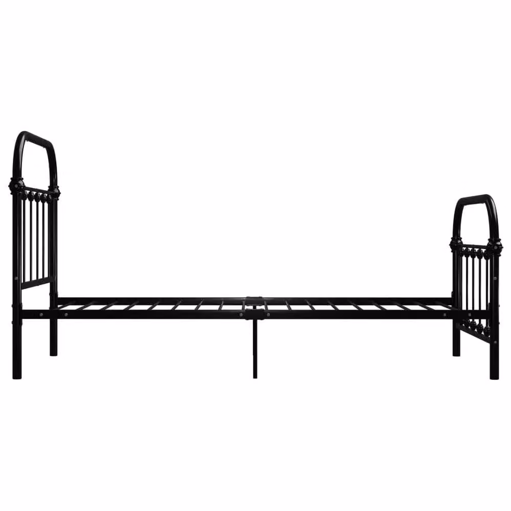 Berkfield Home Classic Metal Bed Frame, Black, W: 90 cm, L: 200 cm – 3