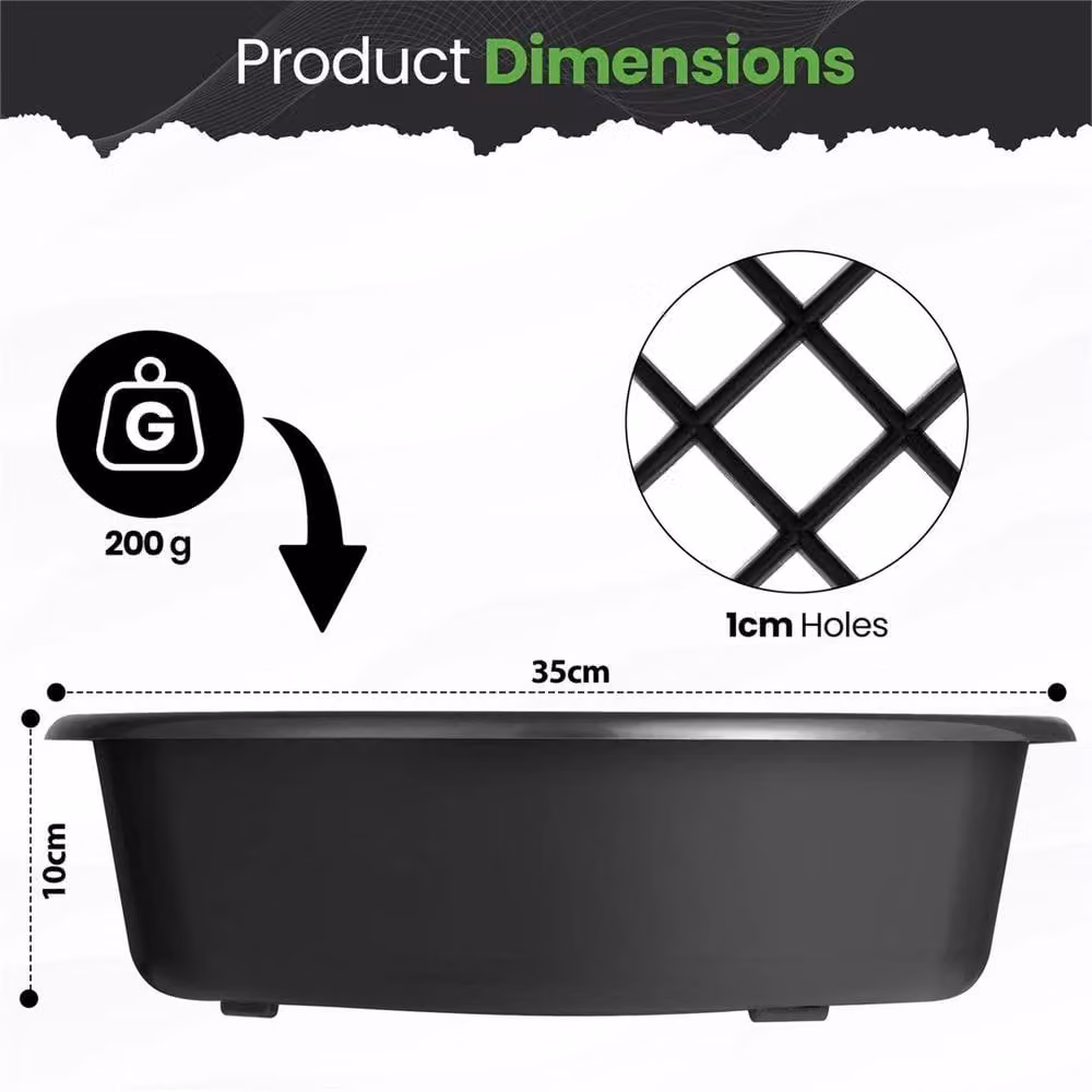 Nordara Large Round Plastic Garden Soil Sieve in Black – 2