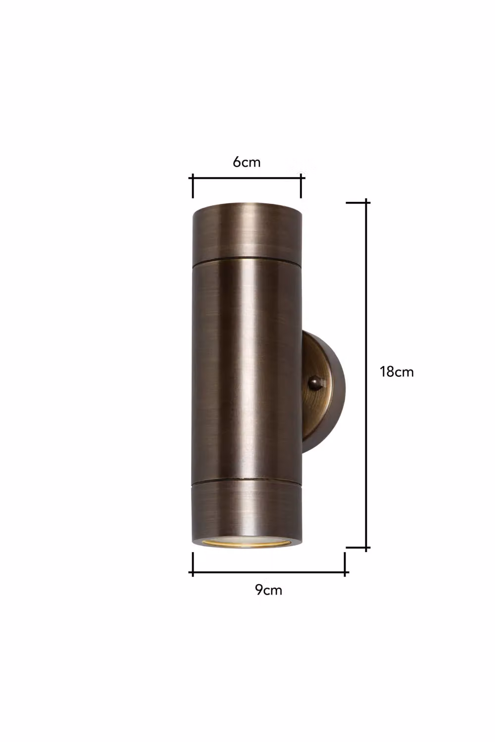 BHS Lighting Bruce Modern Up and Down Outdoor Wall Light in Bronze – 3