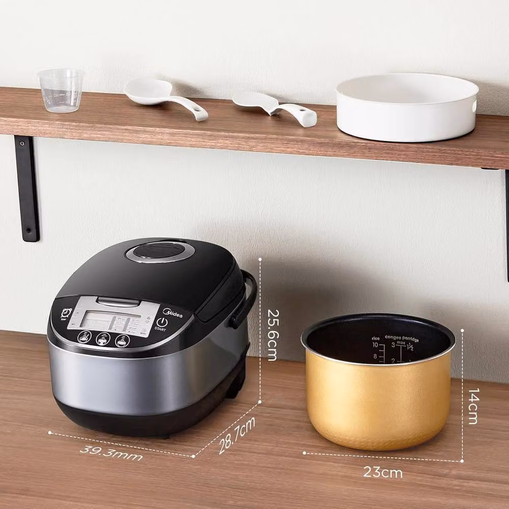 Midea 5L 10-cup Rice Cooker with Steamer and 11 Functions in Black – 6