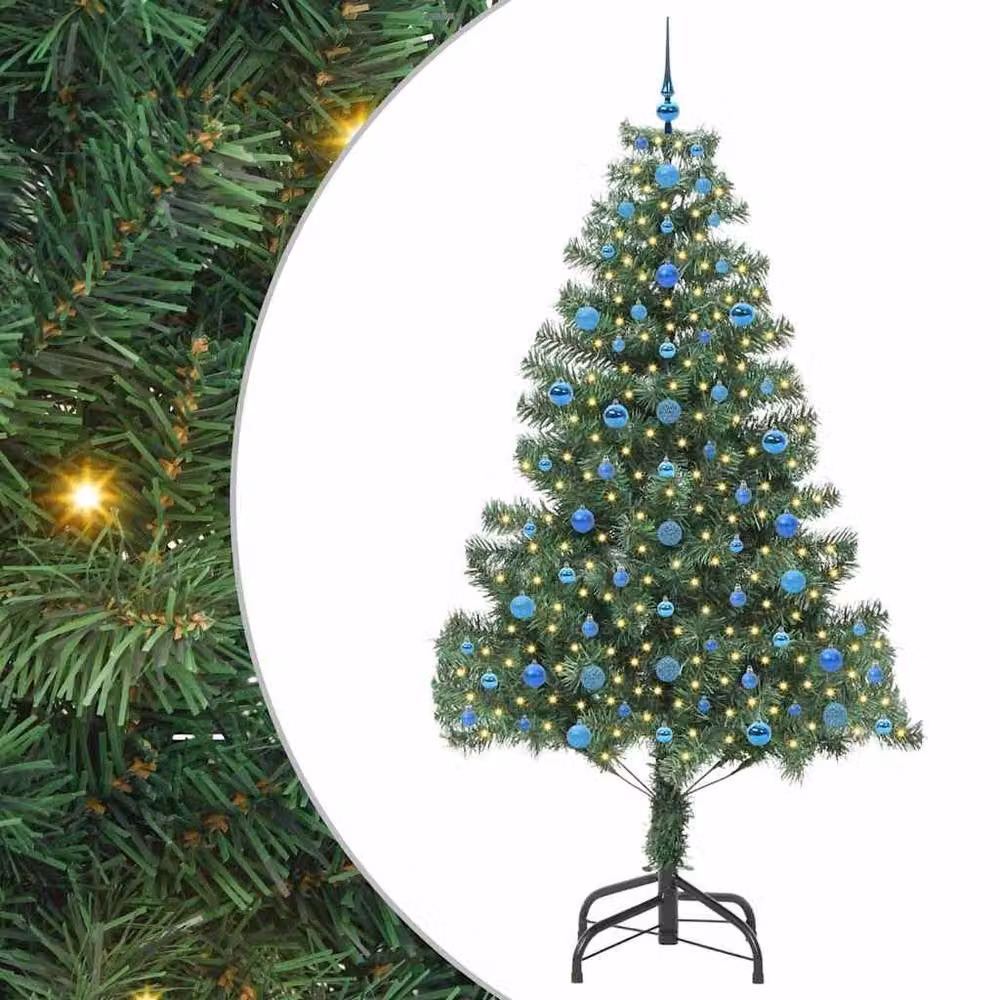 Berkfield Home Lush Green Christmas Tree with 300 LEDs and Stand, Height: 210 cm – 3