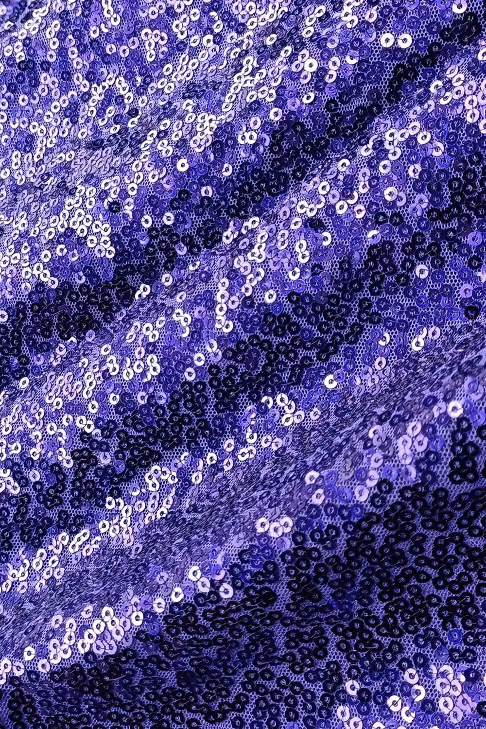 Neel Blue Round Sequin Tablecloth in Purple and Blue, Diameter: 304.8 cm – 4