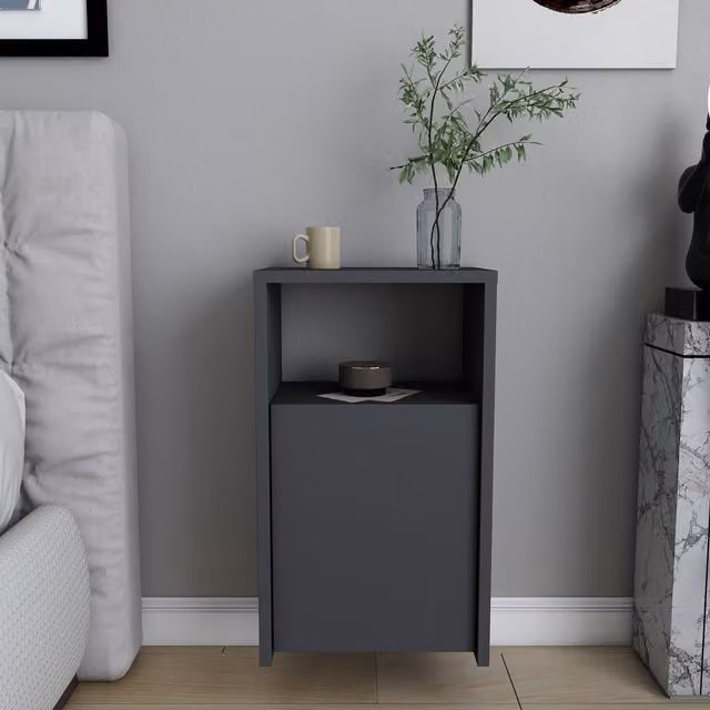 Decorotika Carlin Floating Bedside Table in Anthracite Grey