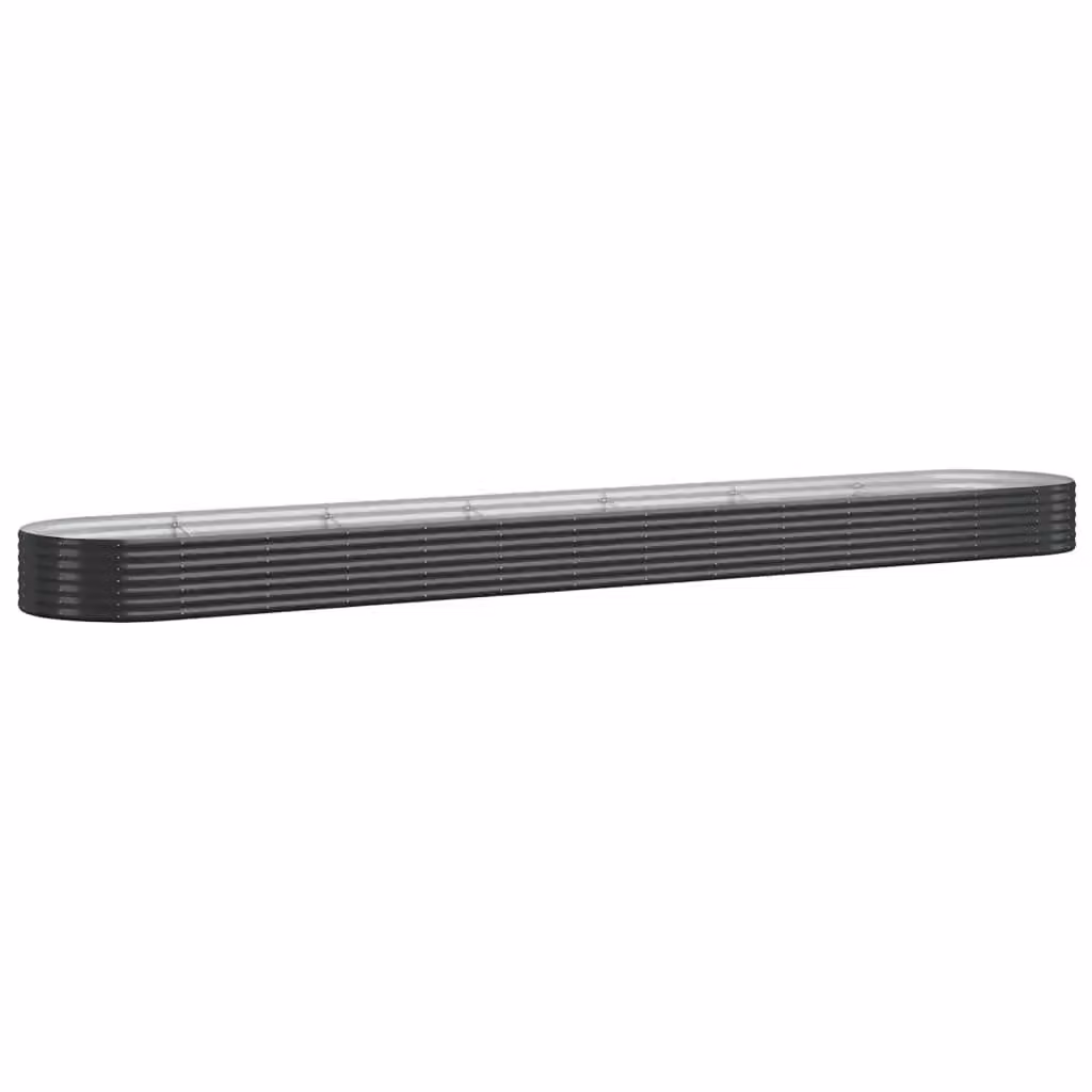 Berkfield Home Garden Powder-coated Steel Raised Bed in Anthracite Black, W/D/H: 544 x 100 x 36 cm – 2