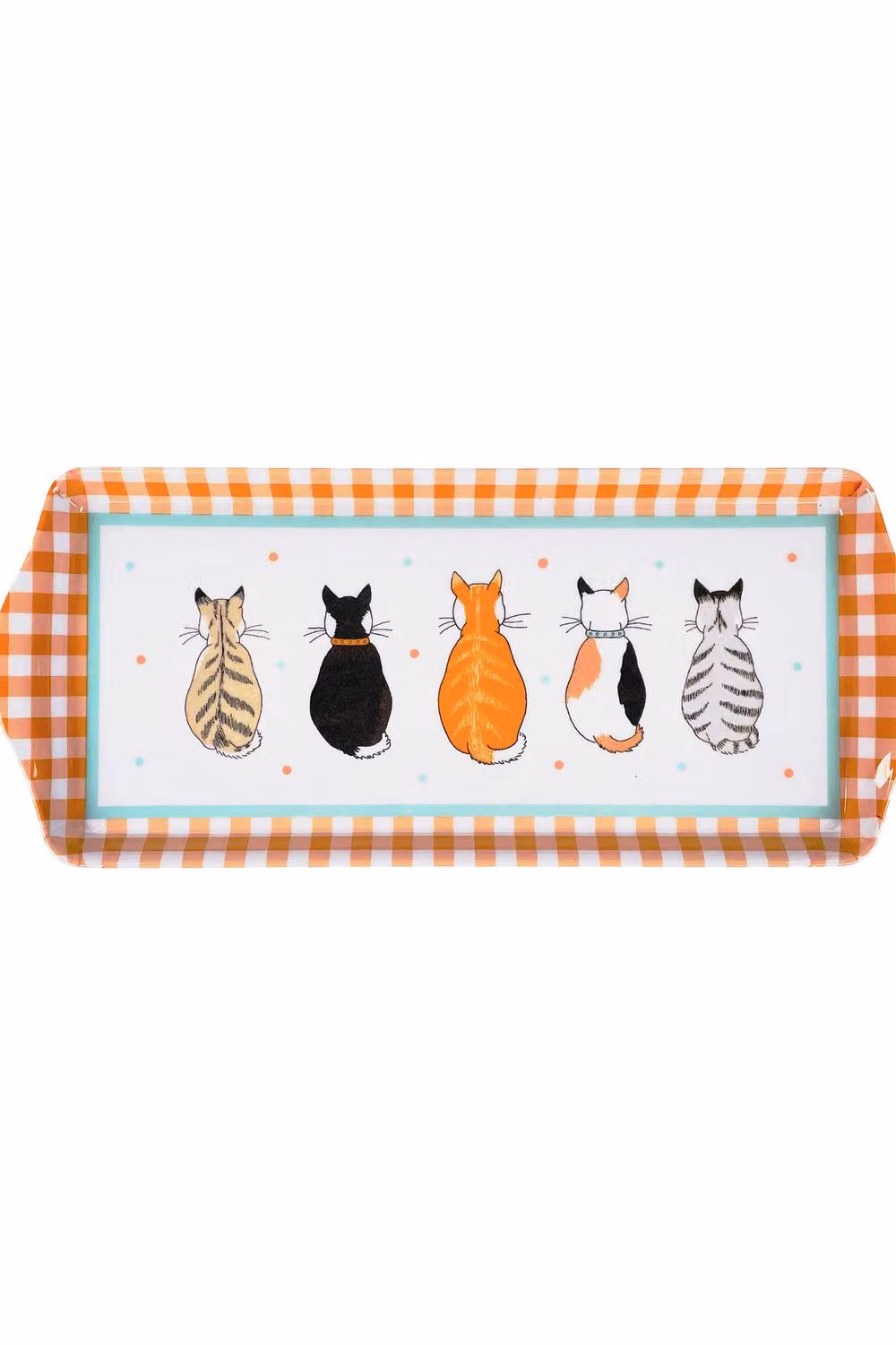 Ulster Weavers Cats In Waiting Small Rectangular Melamine Tray, Orange, W/D/H: 17.0 x 17.0 x 3.0 cm – 2