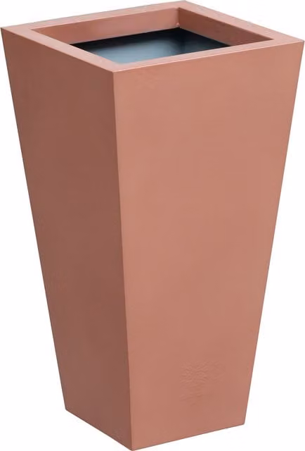 Primrose Orange Galvanised Steel Flared Square Planter Tub