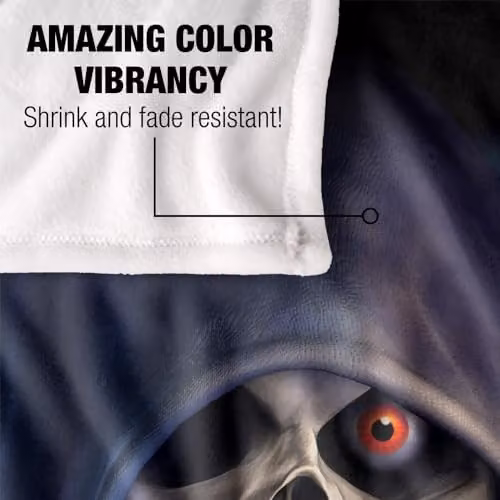 JQ Licensing Royce Mcclure Grim Reaper Silky Touch Super Soft Fleece Throw Blanket, Multicolour, W: 91 cm, D: 147 cm – 3