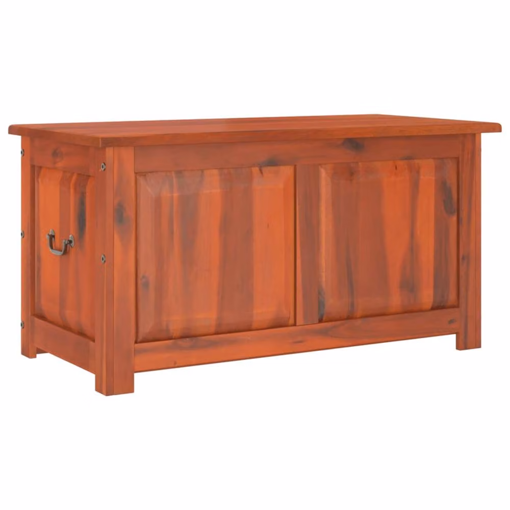 Berkfield Home Rustic Brown Acacia Wood Storage Chest with Lid – 2