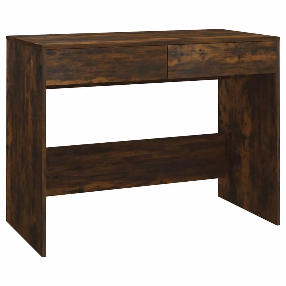 Berkfield Home Sturdy Writing Desk in Smoked Oak Brown, W/D/H: 101 x 50 x 76.5 cm – 2