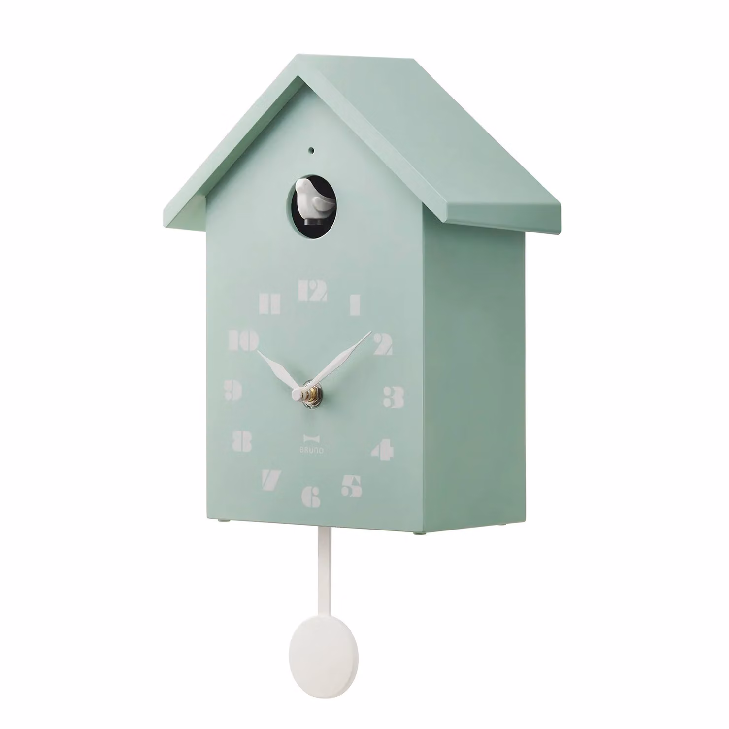 BRUNO Bird House Analog Quartz Tabletop Music Box Clock in Green – 2