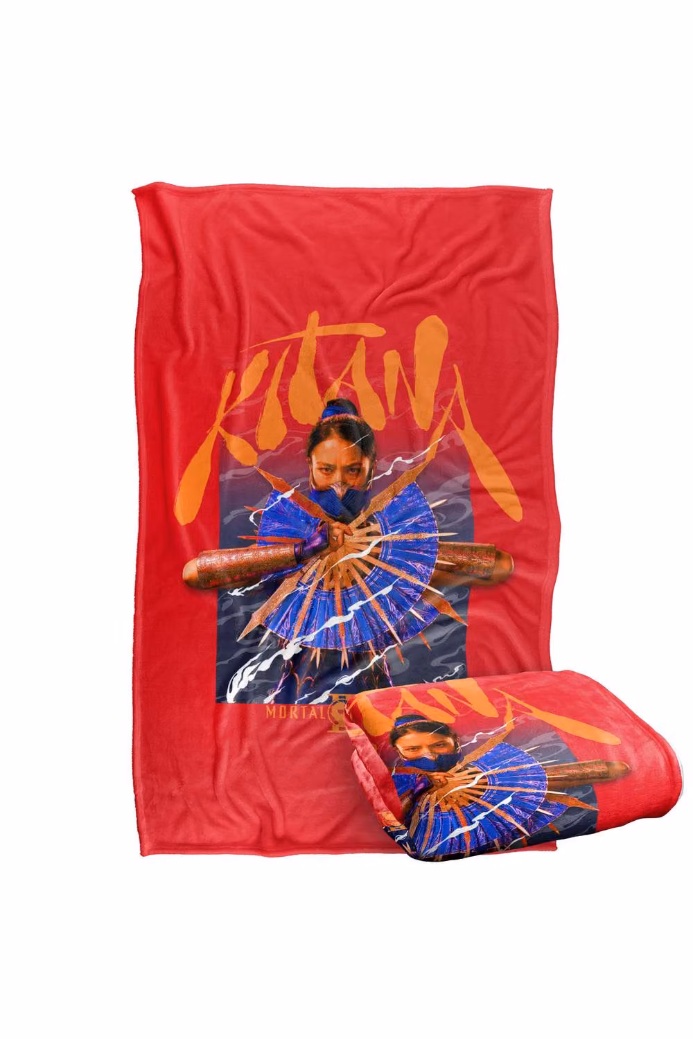 Warner Bros. Mortal Kombat 2 Kitana Multicolour and Red Super Soft Fluffy Polyester Throw Blanket for Adults – 2