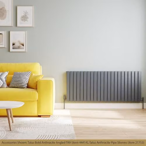 UK Radiators Typhoon Anthracite Flat Tube Horizontal Designer Steel Radiator, W: 149.6 cm, H: 60.0 cm – 3