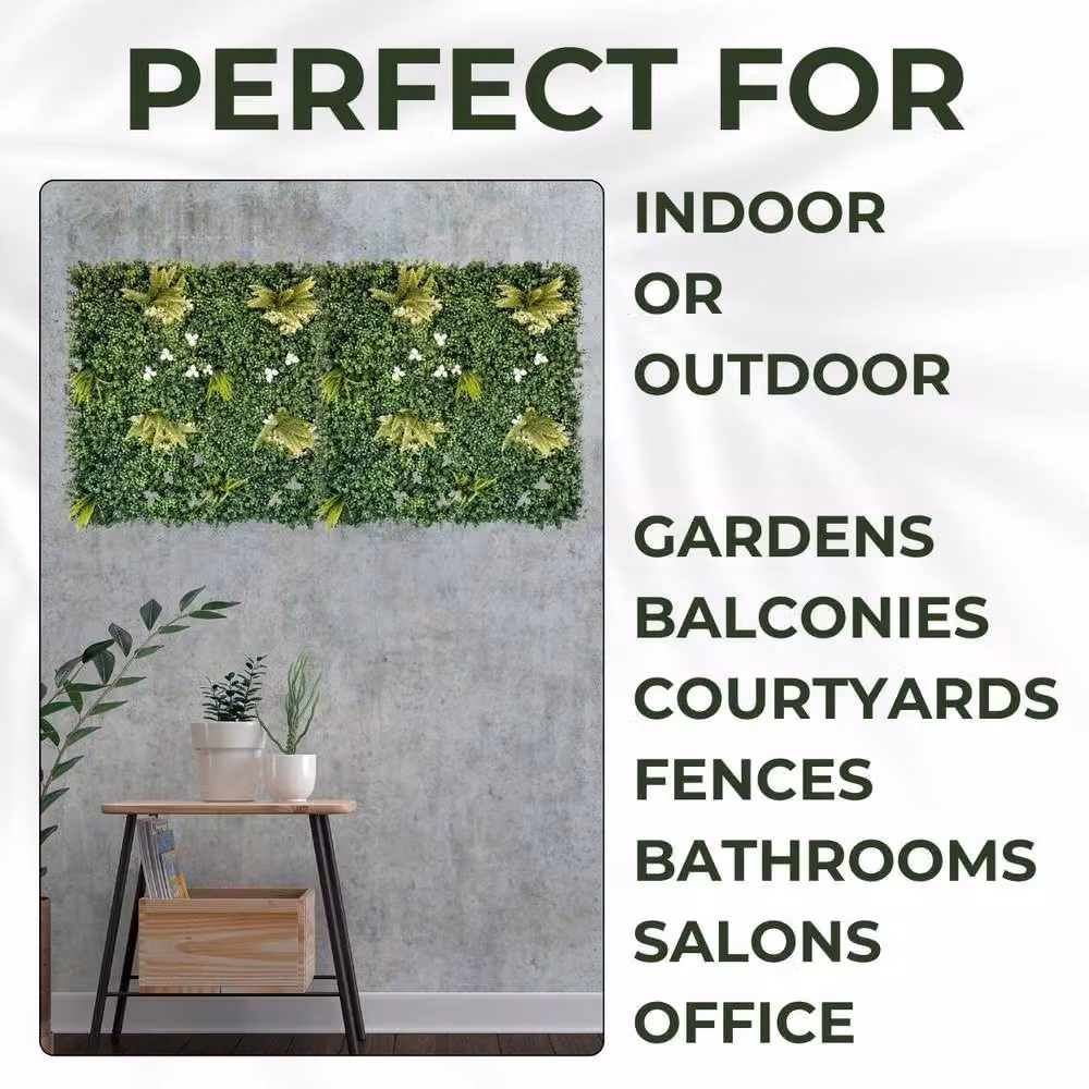 Ark Mat Cliff Side Artificial Plant Living Wall Panel, Green, W x H: 100 x 100 cm – 4