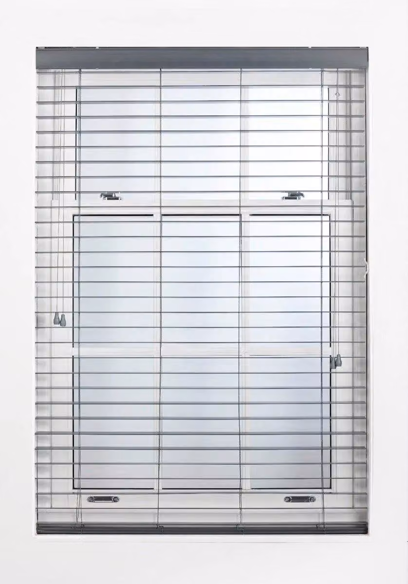 Furnished Dark Grey Faux Wood Venetian Blind with 50mm Slats, Width: 190 cm, Height: 210 cm – 3