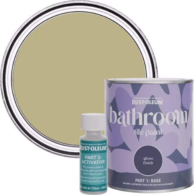 Rust-Oleum Gloss Bathroom Tile Paint in Green, 0.75 l