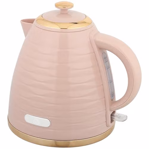 HOMCOM Electric Kettle, 1.7 l, Pink, 3 kW Fast Boil with Auto Shut-off and Limescale Filter