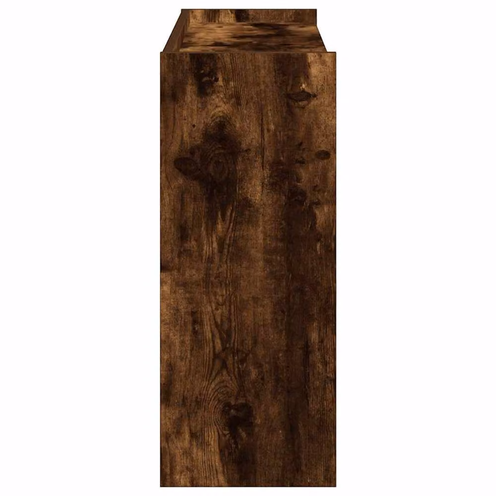 Berkfield Home Smoked Oak Shoe Rack in Brown, W/D/H: 80 x 25 x 62 cm – 4