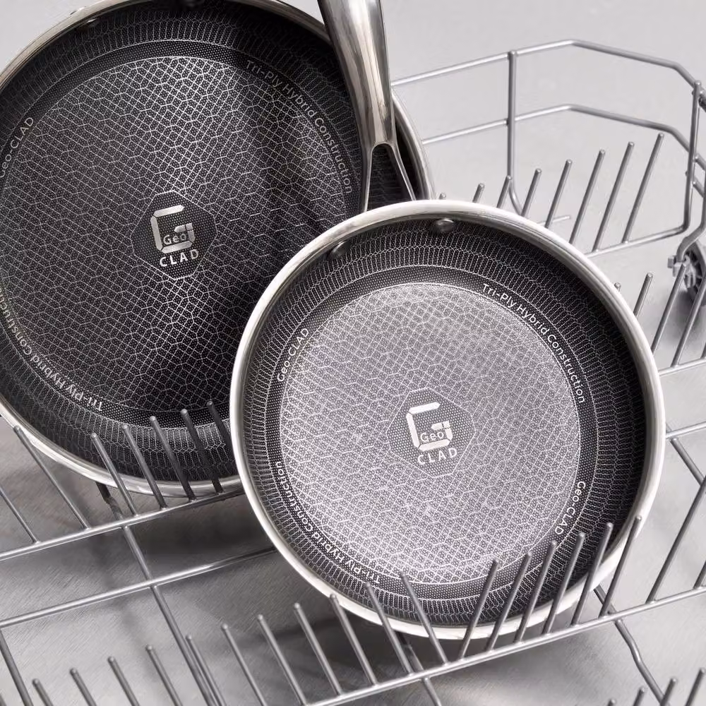 Tower Geo-Clad 5 Piece Hybrid Ceramic Cookware Set in Silver – 4