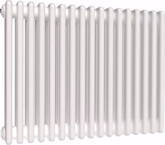 Lux Heat White Horizontal 4 Column Traditional Steel Radiator, W/H/D: 60.0 x 78.5 x 12.2 cm