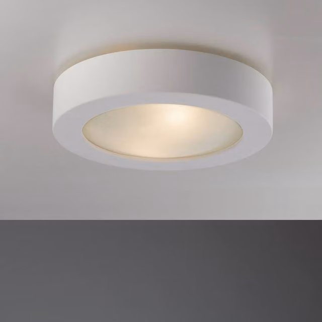 Netlighting GABRIEL 2 Light Surface Mounted Round Downlight, White, Diameter: 30 cm, Height: 6.5 cm