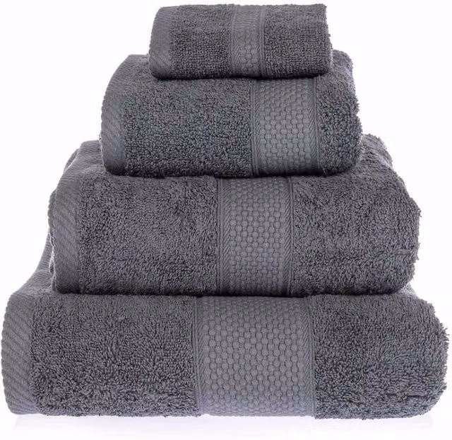 Homescapes Grey Turkish Cotton Hand Towel, 500 GSM, Fluffy and Quick-Drying – 3