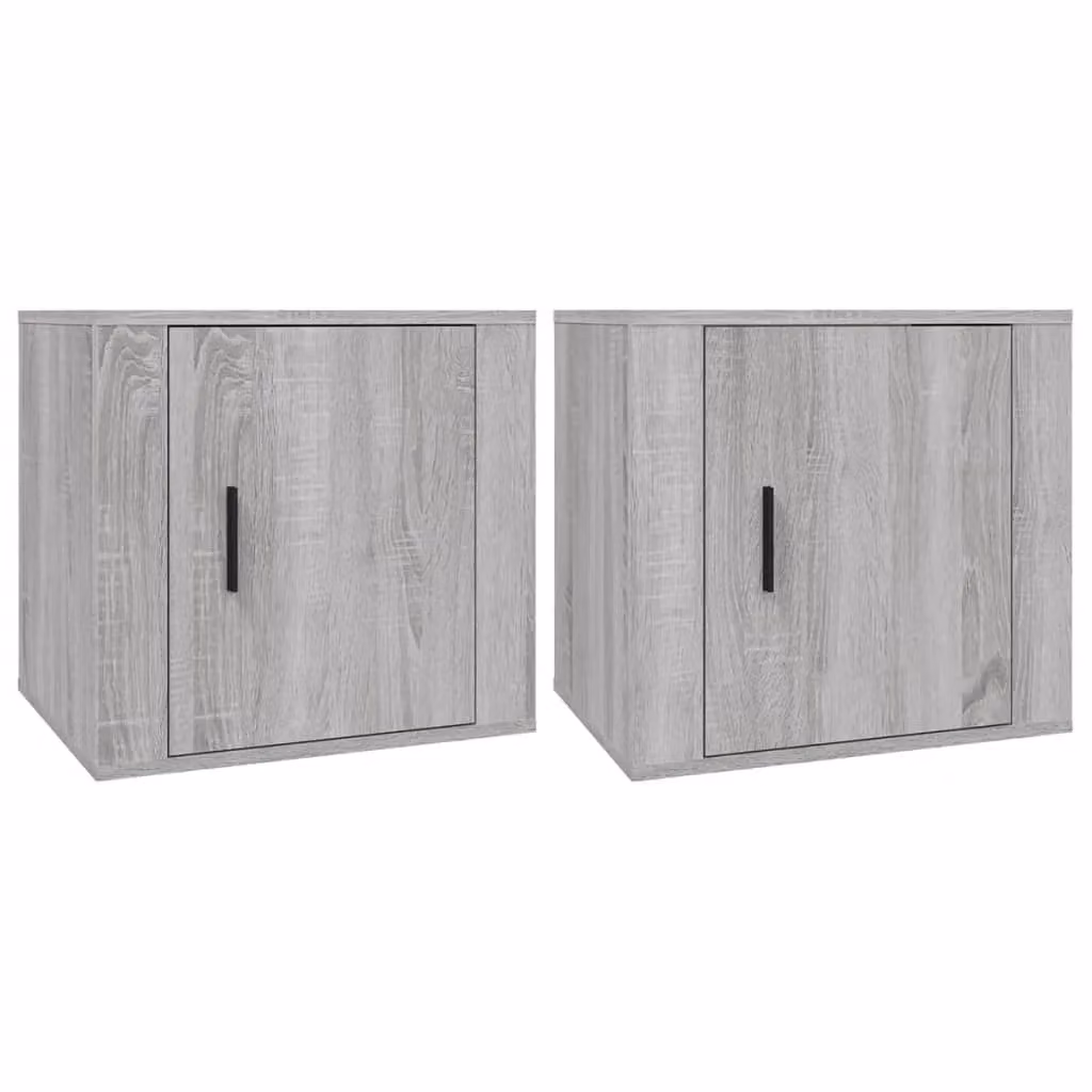 Berkfield Home Set of 2 Grey Sonoma Bedside Cabinets, W: 50 cm, D: 39 cm, H: 47 cm – 1