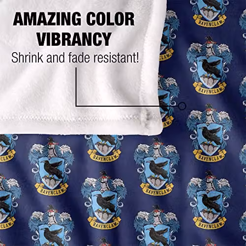 LOGOVISION Harry Potter Ravenclaw Crest 2 Silky Touch Super Soft Fleece Throw Blanket, Multicolour, W: 152 cm, D: 127 cm – 3