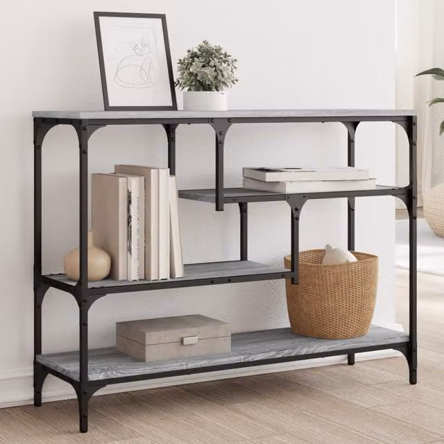 Berkfield Home Grey Sonoma Console Table, W/D/H: 100 x 30 x 75 cm – 1