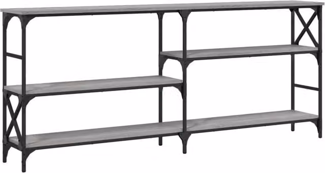Berkfield Home Console Table in Grey Sonoma, W/D/H: 180 x 29 x 76.5 cm
