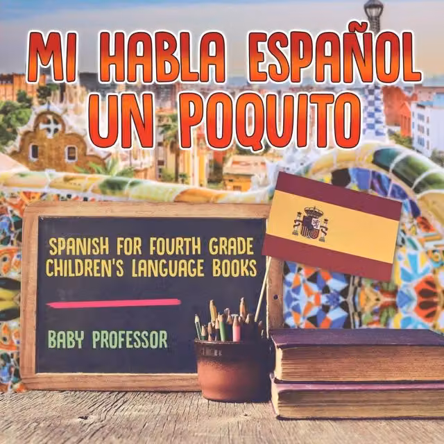 Baby Professor Mi Habla Espanol Un Poquito Spanish for Fourth Grade Children's Book in White