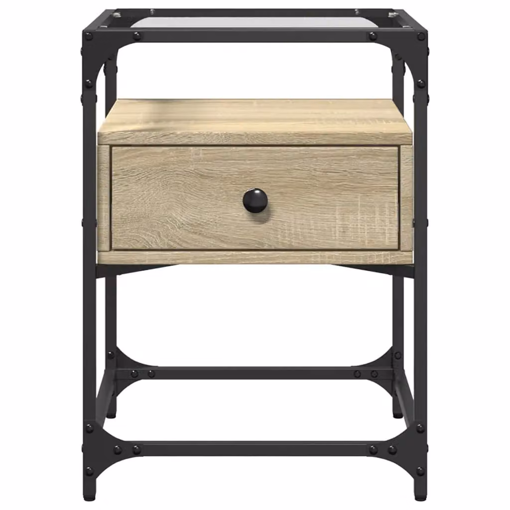 Berkfield Home Set of 2 Bedside Cabinets in Sonoma Oak Brown, W/D/H: 40 x 40 x 55 cm – 3