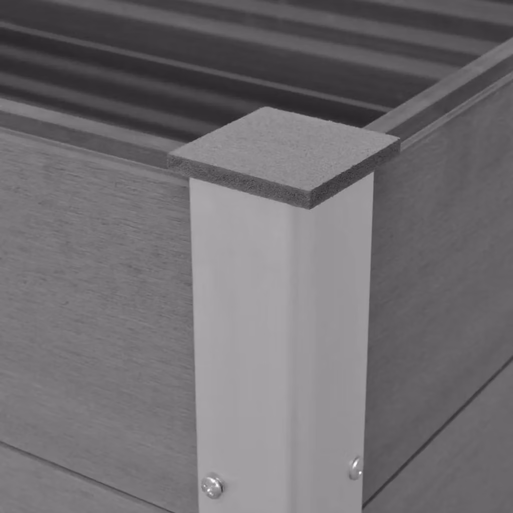 Berkfield Home Garden Grey WPC Raised Bed W/D/H: 150 x 50 x 54 cm – 4