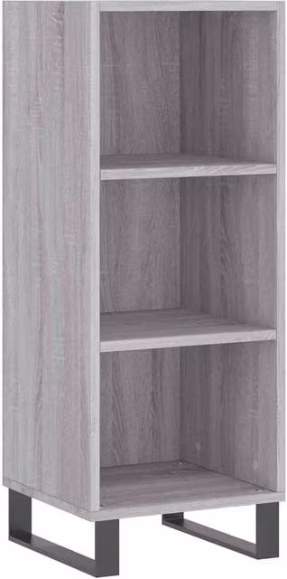 Berkfield Home Sonoma Sideboard in Grey, MDF, W/D/H: 34.5 x 32.5 x 90 cm – 1