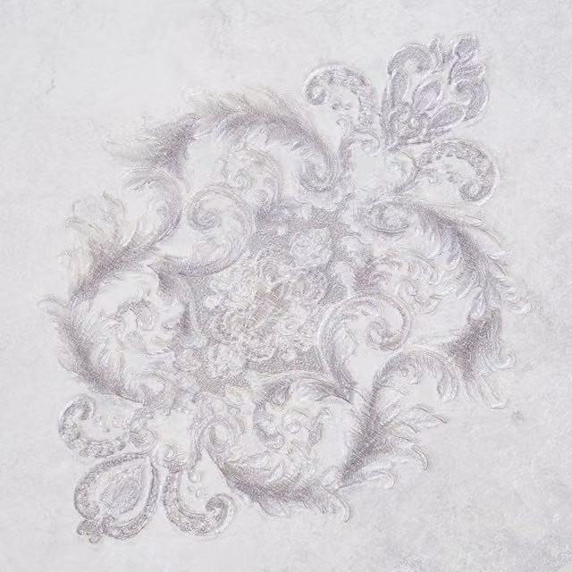 Livingandhome White Non-Woven Floral Abstract Wallpaper Roll with Moisture Resistant Properties