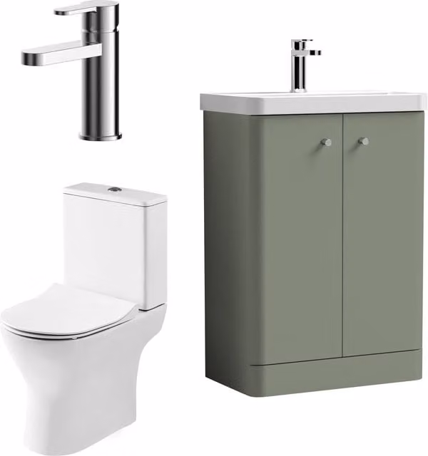 Balterley Green 2 Door Freestanding Bathroom Vanity Unit with Soft Close Doors