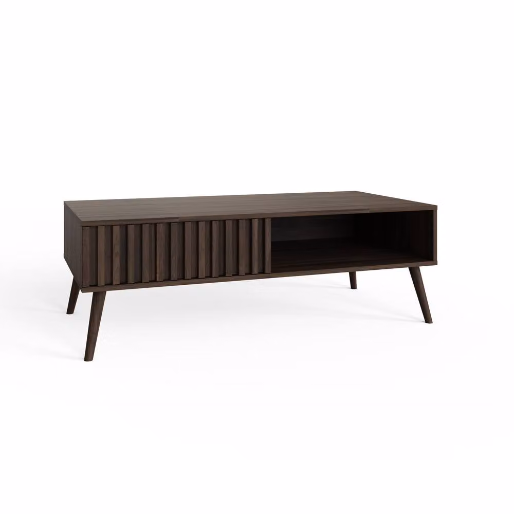 GFW Rowan Mid-Century Rectangular Coffee Table in Walnut Brown – 2