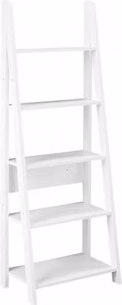 LPD Tiva White 5 Tier Ladder Bookcase