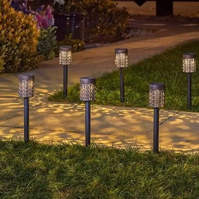 Garden Mile 8 Piece Bronze Solar LED Stake Lights with Dusk Sensor