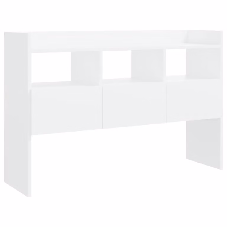 Berkfield Home White Modern Sideboard in Matt MDF, W/D/H: 105 x 30 x 70 cm