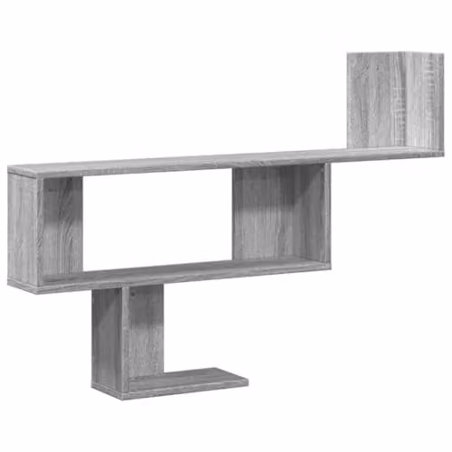 vidaXL Wall Shelf in Grey Sonoma, W: 100 cm, D: 15 cm, H: 70 cm, Engineered Wood
