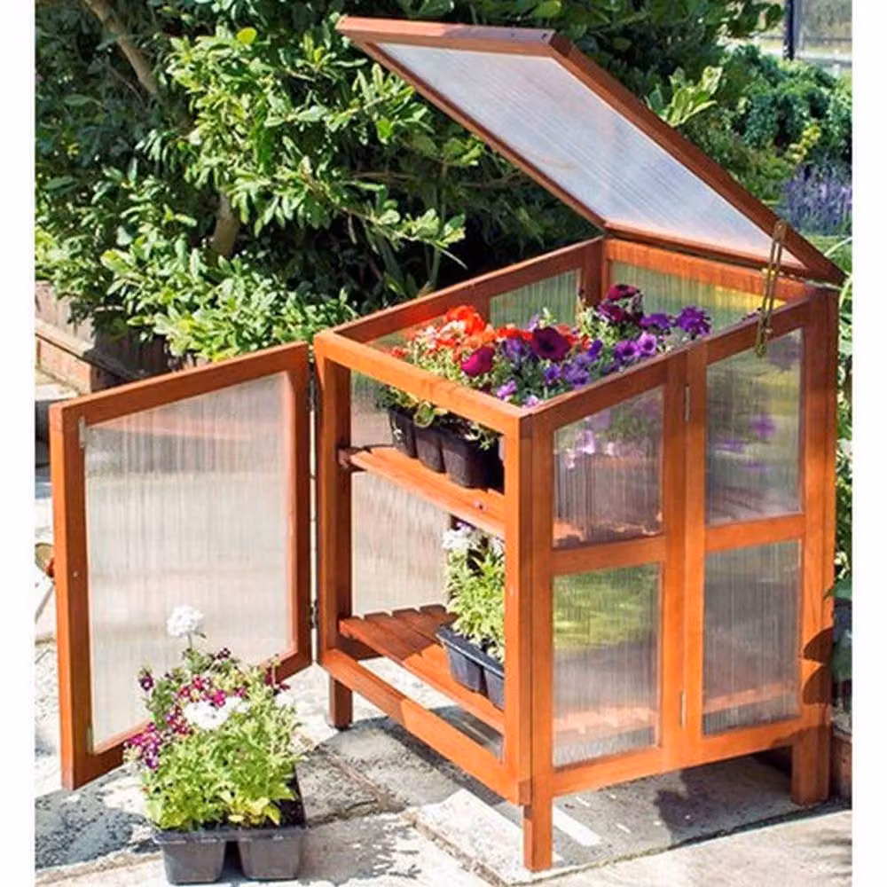 Rowlinsons Hardwood Coldframe in Brown, W: 60 cm, D: 61 cm, H: 80 cm – 2