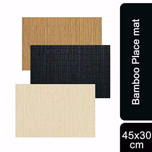 MantraRaj Bamboo Oriental Placemats, Multicolour, W: 45 cm, D: 30 cm – 2