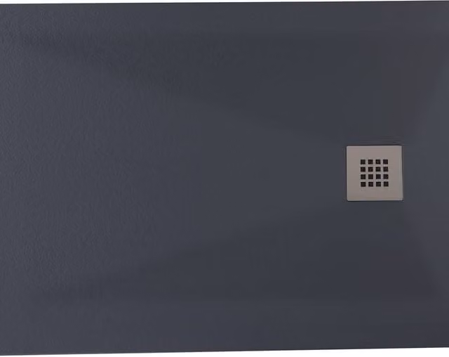 Bathroom Kingdom Oliver Rectangular Mineral Cast Shower Tray, Grey, W: 140 cm, D: 90 cm